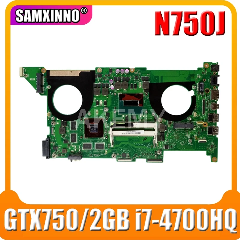 GTX750/2 ГБ N750JK материнская плата REV 3 0 i7 4700HQ для Asus N750JV N750J ноутбука 100%