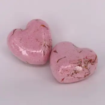 

2pcs 60g Heart Bubble Bath Bomb Ball sea salt SPA Bath Explosive Salt Dried flowers series of effervescent bath salt bomb TSLM2