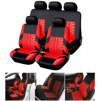 

4 Color Universal 9Pcs Full Set Car Front Rear Seat Bench Covers Cushion For Car Truck Car Seat Covers Set Universal Seat Cover