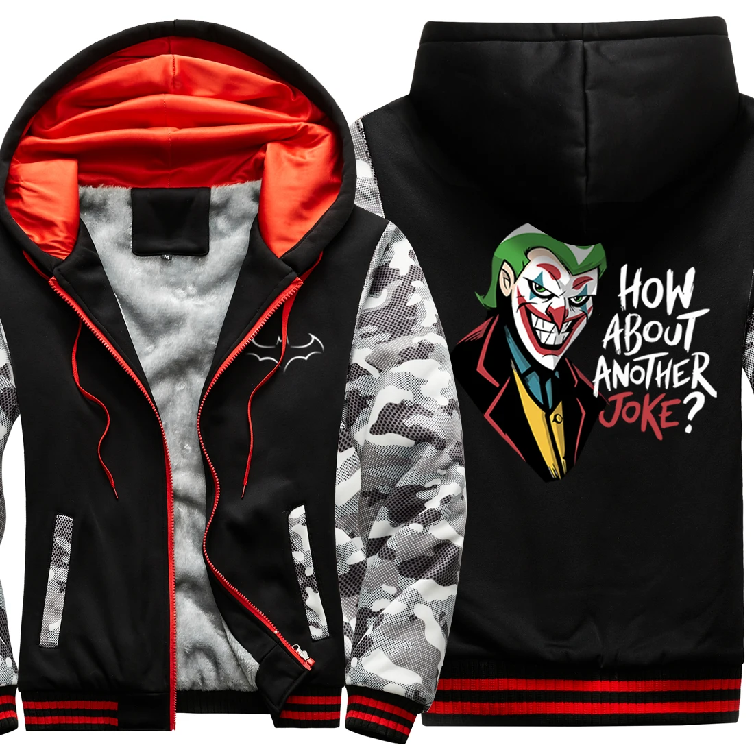 

Joker Clown 2020 New Arrival Camouflage Mens Raglan Thicken Jackets 2020 New Arrival Casual Tops Clothing Retro Streetwear Homme