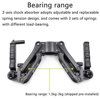 

ABS Z Axis Stable Damping Spring Dual Handle Grip Gimbal Stabilizer Adjustable Outdoor Flexiable Portable For DJI Ronin SC