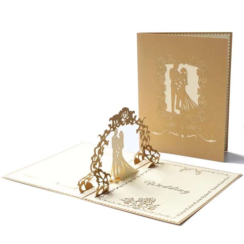  Wedding Invitation Marriage Invitations 3D Hollow out Creative European Style Cool Wedding Supplies - 4000213322119