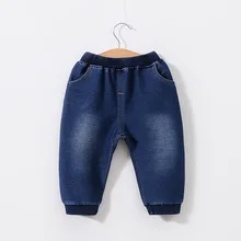 Джинсовые штаны для мальчиков весенне-осенняя одежда для мальчиков 1-2 лет детские брюки, джинсы Модная одежда для маленьких мальчиков