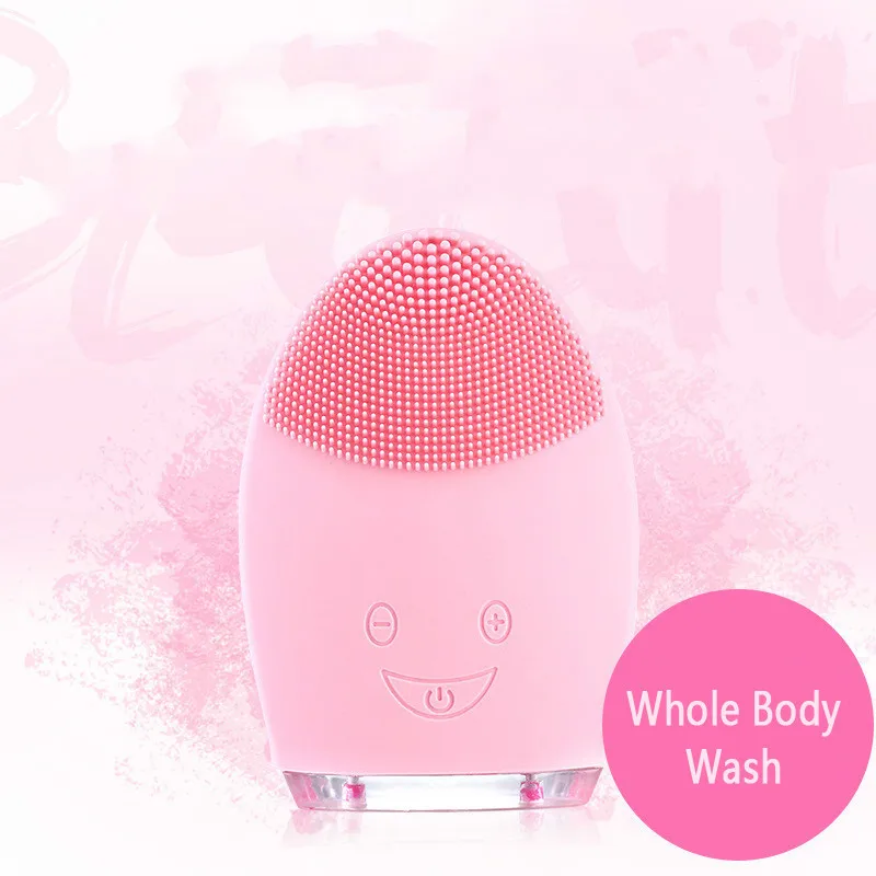 

Portable Massager Pore Clean Comprehensive Waterproof Smiley Beauty Instrument Ultrasonic Silicone Cleansing Washing Instrument