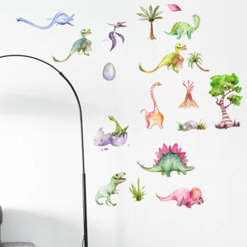 

1PC Removable Vinyl DIY Non-toxic Peel and Stick Creative Cartoon Dinosaur Wall Stickers Wall Decals Wallpaper
