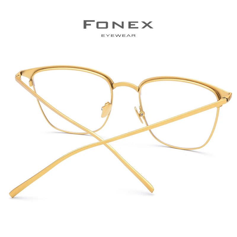 FONEX Pure B титановые очки, оправа, Мужские квадратные очки по рецепту, очки, Ретро стиль, близорукость, оптические очки для мужчин 866