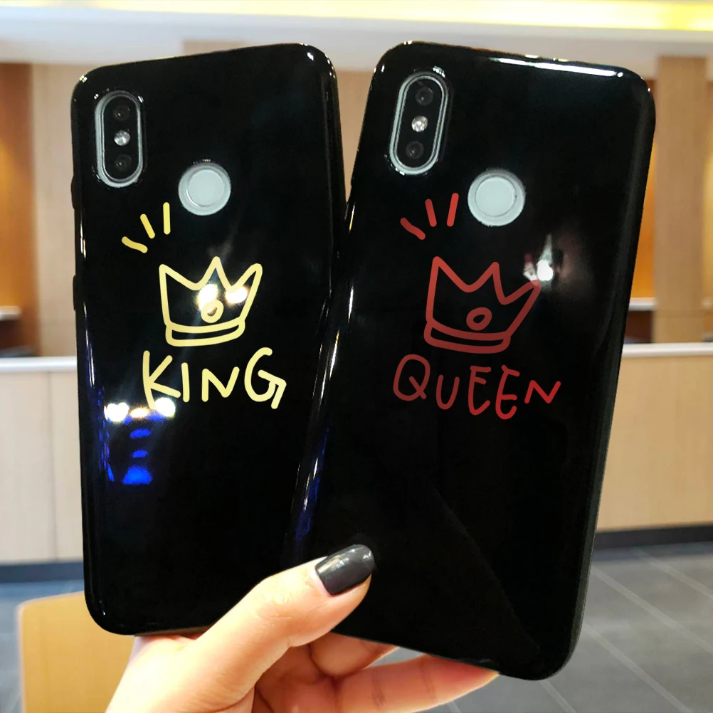 Мягкий силиконовый чехол из ТПУ для телефона Xiaomi Redmi Note 8 7 8T 5 6 K20 Pro 6A S2 Plus King Queen Lover