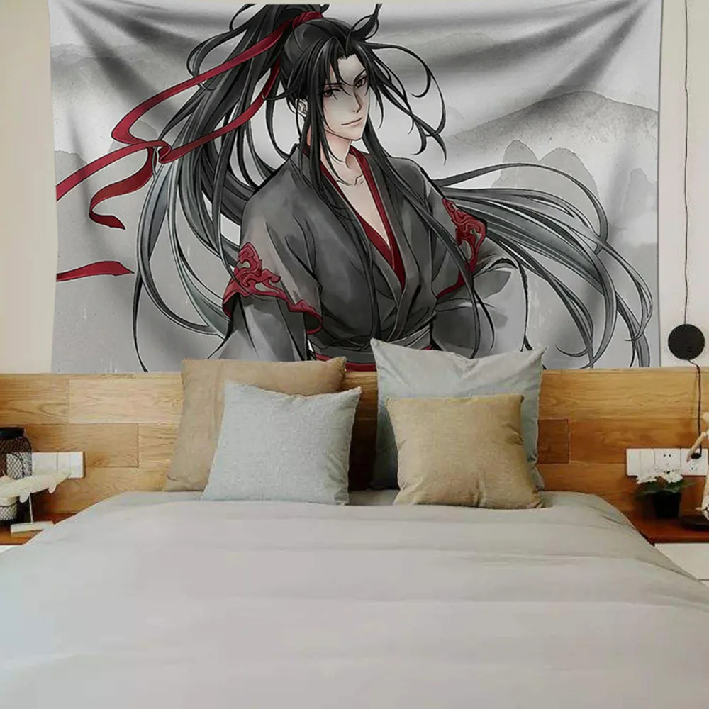 

1pc Mo Dao Zu Shi Wall Tapestry Wall Hanging Decor Psychedelic Tapestry Throw Polyester Wall Cloth Tapestries Carpet New