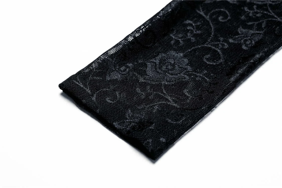 Darkinlove женские готические короткие черные кружевные шифоновые Повседневные топы вечерние сексуальные футболки с длинными рукавами