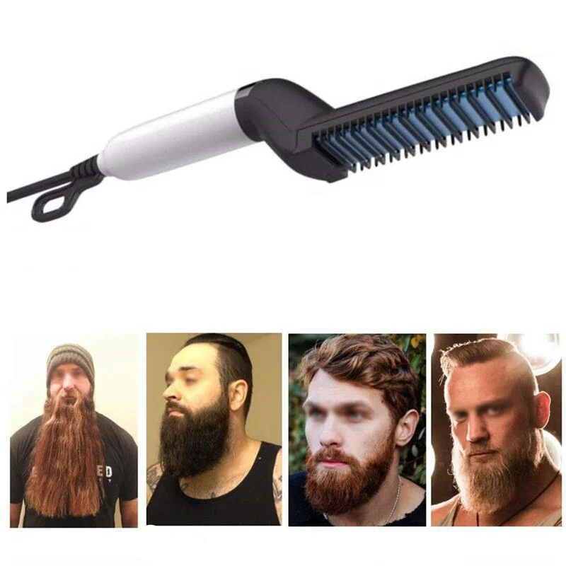 

Gift Multifunction Comb Fast Man Cap Straight Moustache Straightening Brush Hair Tool Electric Program Folder