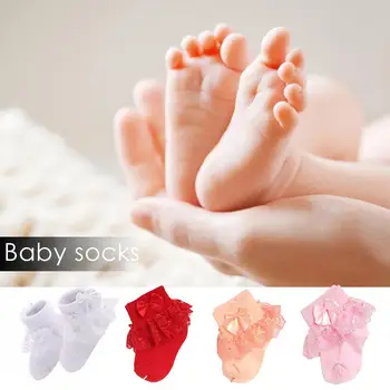 

Bow Lace Baby Socks Newborn Cotton Baby Girls Sock Cute Toddler Socks Princess Style Baby Accessories