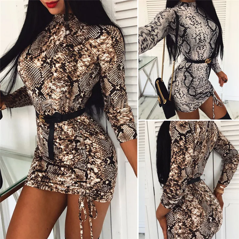 Bodycon Dress Clubwear Turtleneck Lace 