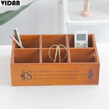 

VIDAR ZAKKA Grocery Household Goods Solid Wood Distressed Storage Box Jewelry Box Cosmetics Grocery Storage Box
