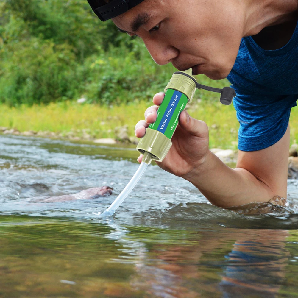 

New Outdoor Portable Water Purifier Personal Emergency Water Filter Mini Filter 5000 L Filtration Camping Hiking Survival