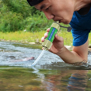 

New Outdoor Portable Water Purifier Personal Emergency Water Filter Mini Filter 5000 L Filtration Camping Hiking Survival