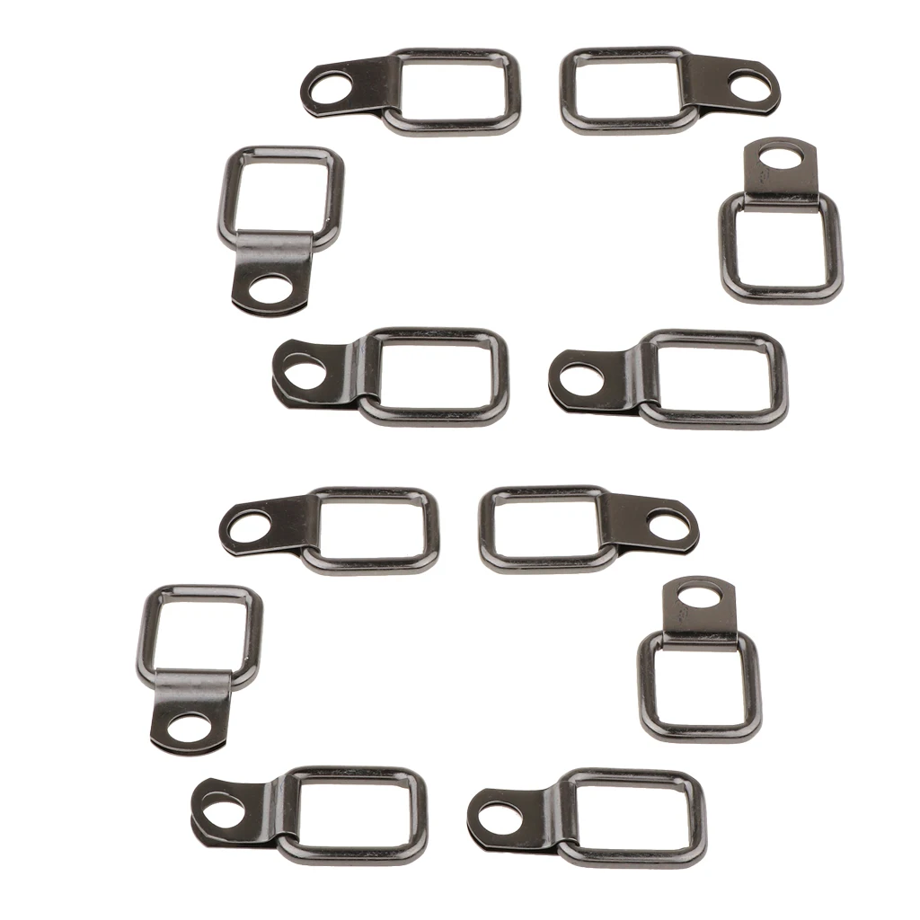 12pcs Small Steel D-ring Fasteners For Case Truck Cargo Trailer Anchor Rv