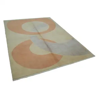 

183x248 Cm Beige Handmade Oushak Rug-6x8 Ft