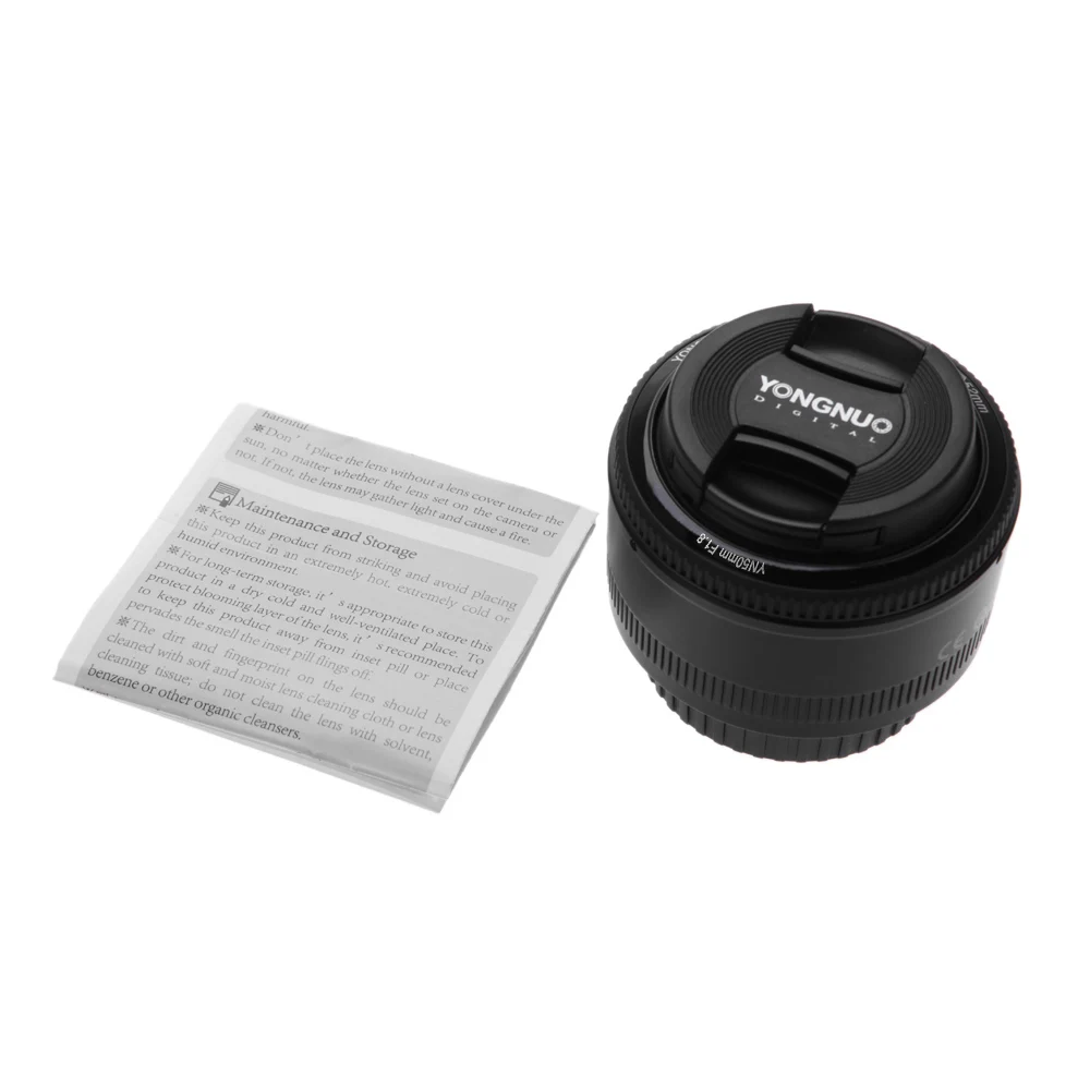 YONGNUO YN EF 50 мм f/1 8 AF объектив 1:1.8 стандартный основной Объектив диафрагма Авто фокус
