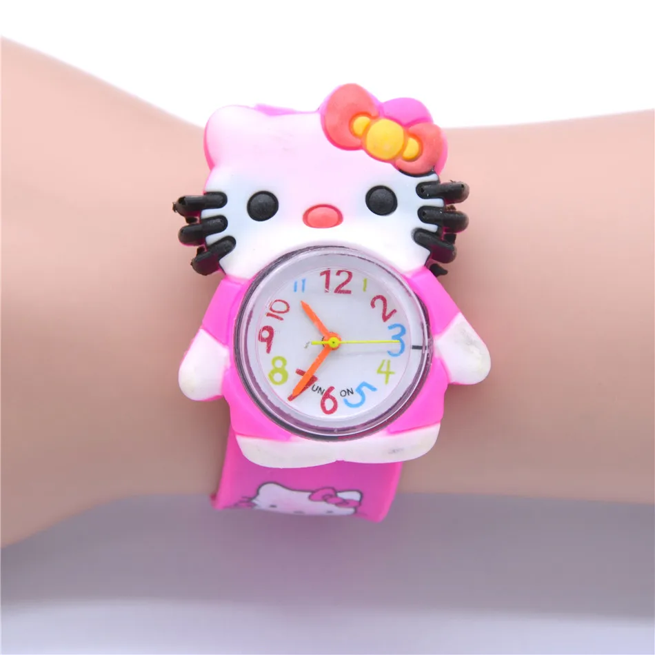 Kitty Watches Часы с героями мультфильмов для мальчиков, популярные детские часы с Суперменом, капитаном Америкой, мужские детские часы в подарок - Цвет: Kitty Watches