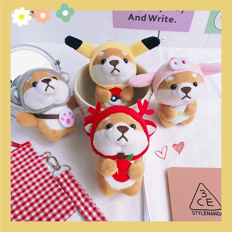 Cute Shiba Inu Dog Corgi Dolls Plush Keychain Cartoon Stuffed Animals Dressing stitch Soft Toys Bag Decoration Pendant Girl Toys Cute Shiba Inu Dog Corgi Dolls Plush Keychain Cartoon Stuffed Animals Dressing stitch Soft Toys Bag Decoration Pendant Girl Toys