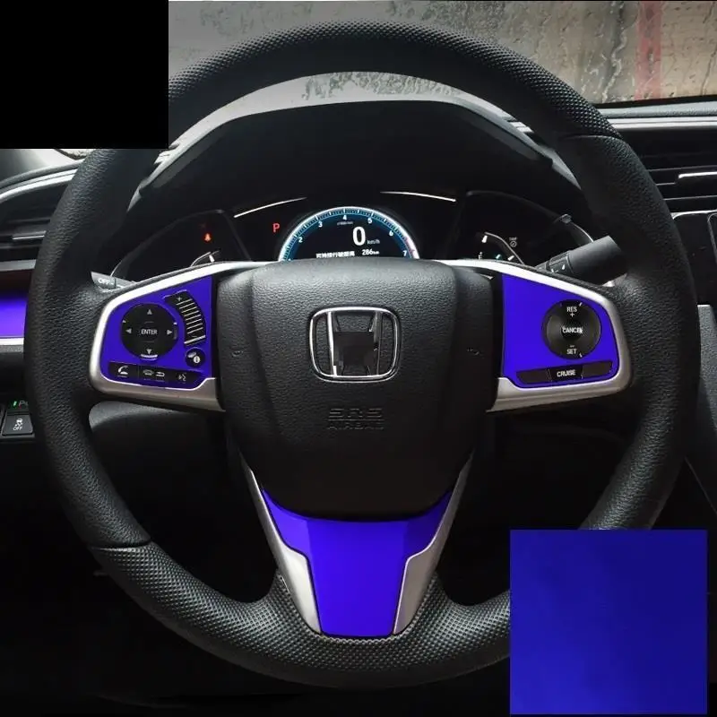 Авто оконная дверная ручка рулевое колесо панель Автомобильная декоративная Модифицированная автостайлинг аксессуары 16 17 18 19 для Honda Civic - Название цвета: MODEL N