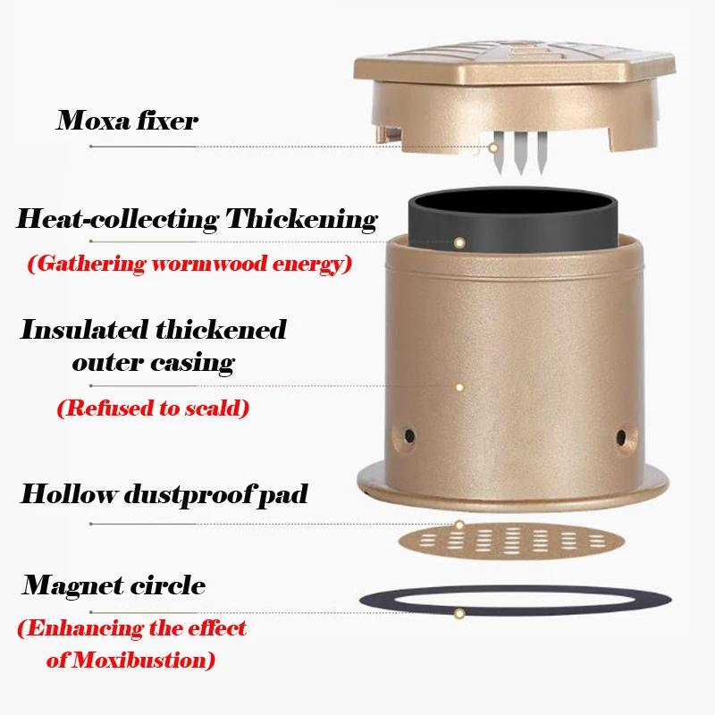 Magnetic Moxibustion Therapy Massage Moxa Mugwort Warmer Massager Wormwood Burning Jar Chinese Moxa Burner Box Health Care Magnetic Moxibustion Therapy Massage Moxa Mugwort Warmer Massager Wormwood Burning Jar Chinese Moxa Burner Box Health Care