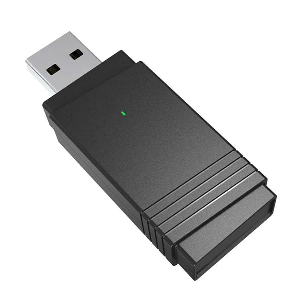 1200 Мбит/с USB 3,0 беспроводной WiFi адаптер ключ двухдиапазонный Bluetooth 5,0 встроенная двойная антенна - Цвет: Черный