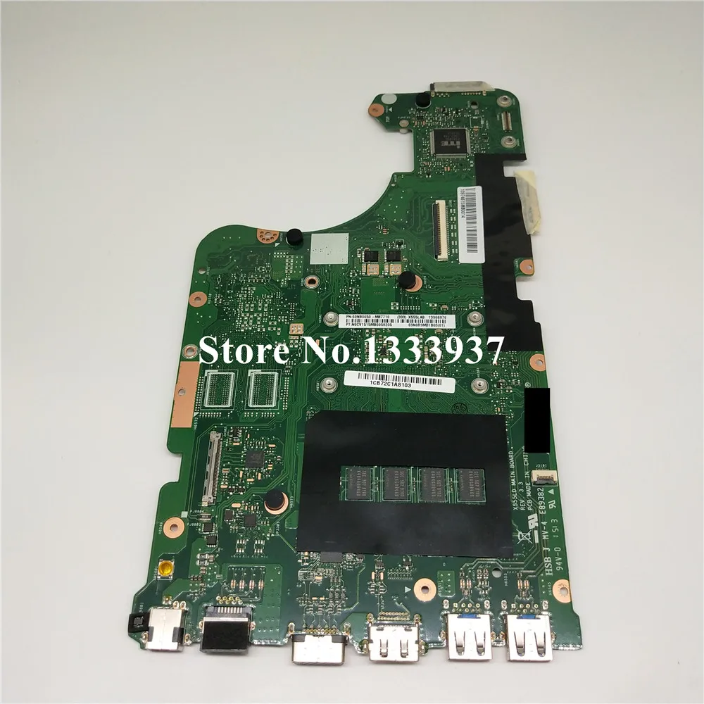 discount  X555LD mainboard SR23Y I5-5200U 3.3 For ASUS X555LA X555LD X555LF X555LJ X555L X555 Laptop motherbo