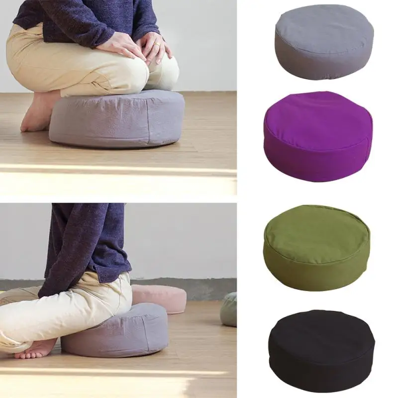 Подушка для йоги для медитация с гречиной круглая подушка для дома на молнии стул коврик мягкий 4 цвета