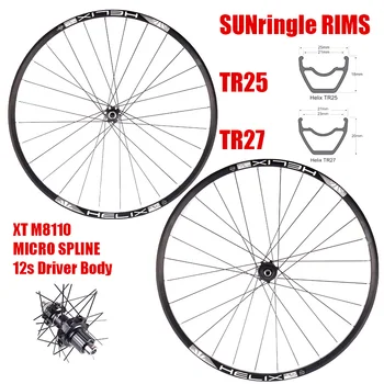 

SHIMANO XT M8100 M8110 BOOST 110x15 148x12 28H 12 SPEED MICRO SPLINE HUB CENTERLOCK FREEHUB & TR25 TR27 RIM 29er WHEEL WHEELSET