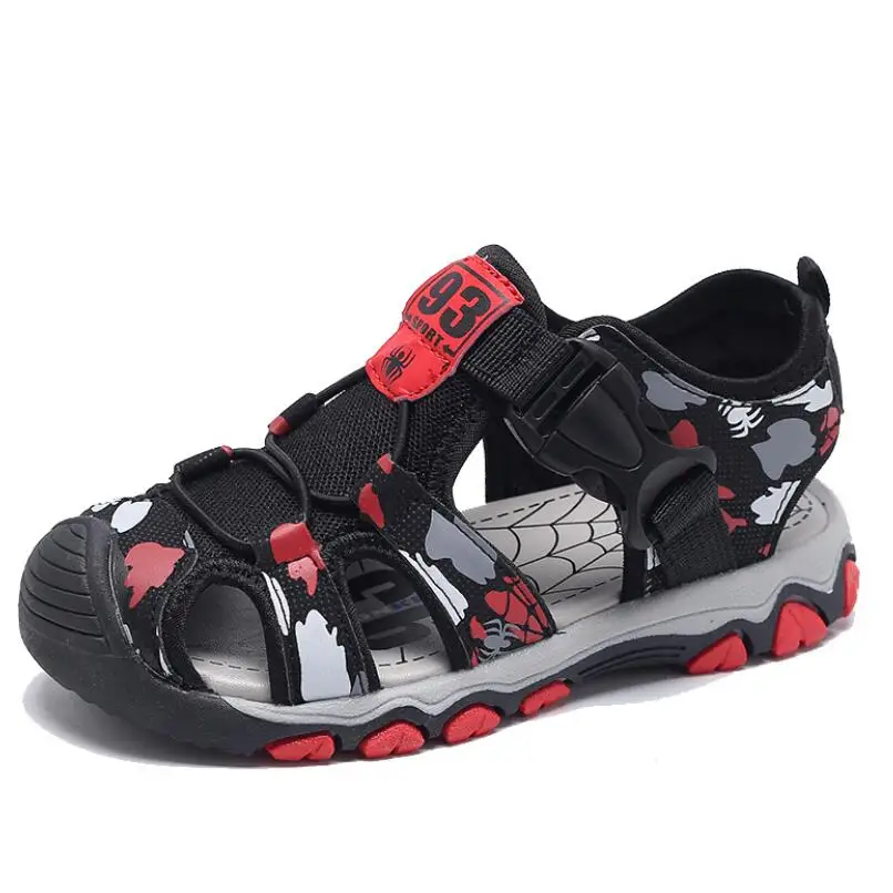 

2020 summer kids shoes brand closed toe toddler boys spiderman sandals orthopedic sport leather baby boys beach sandals shoes
