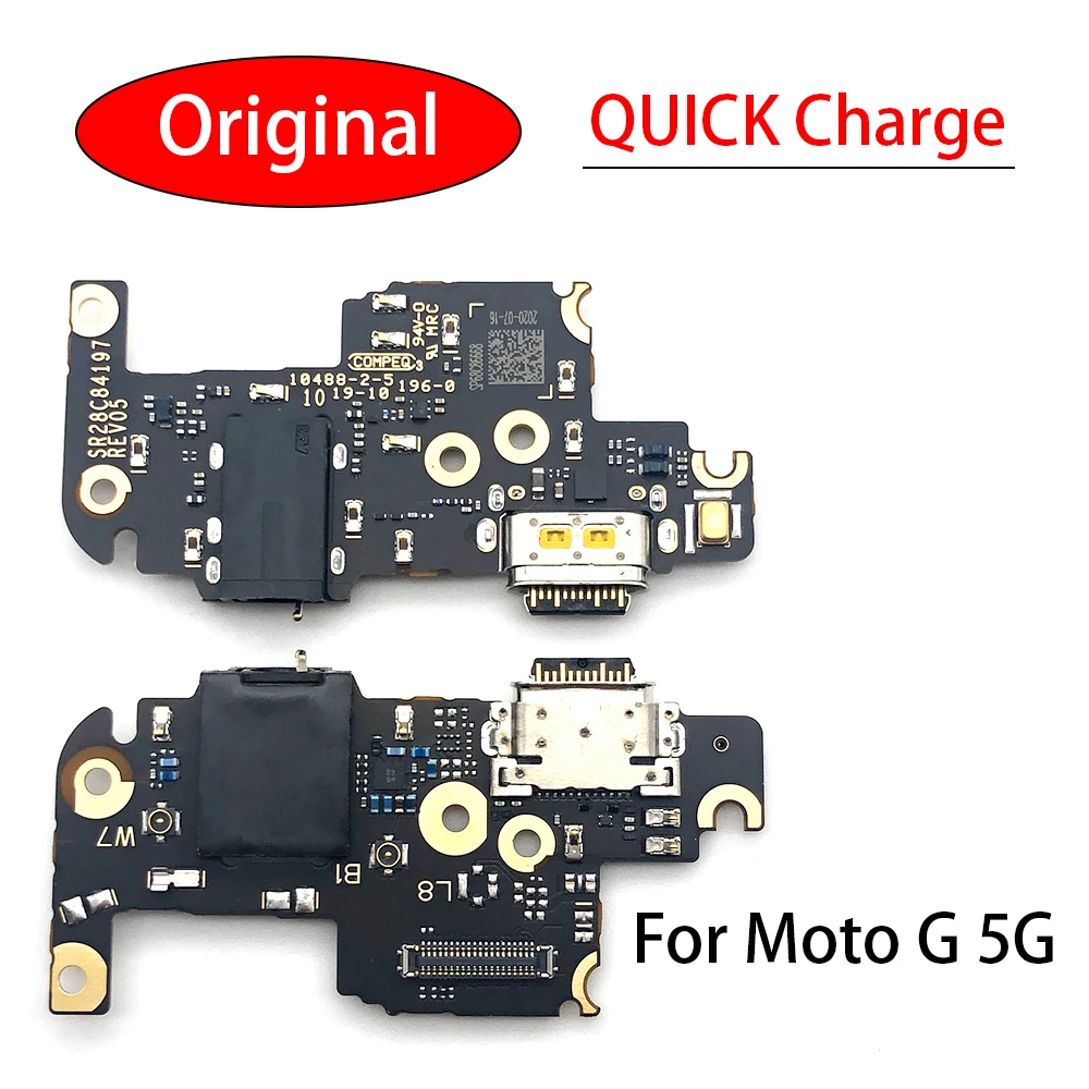 

5Pcs/Lot Original New USB Charging Port Connector Board Flex Cable For Moto G 5G / E7 / One Fusion Plus With Mic Microphone