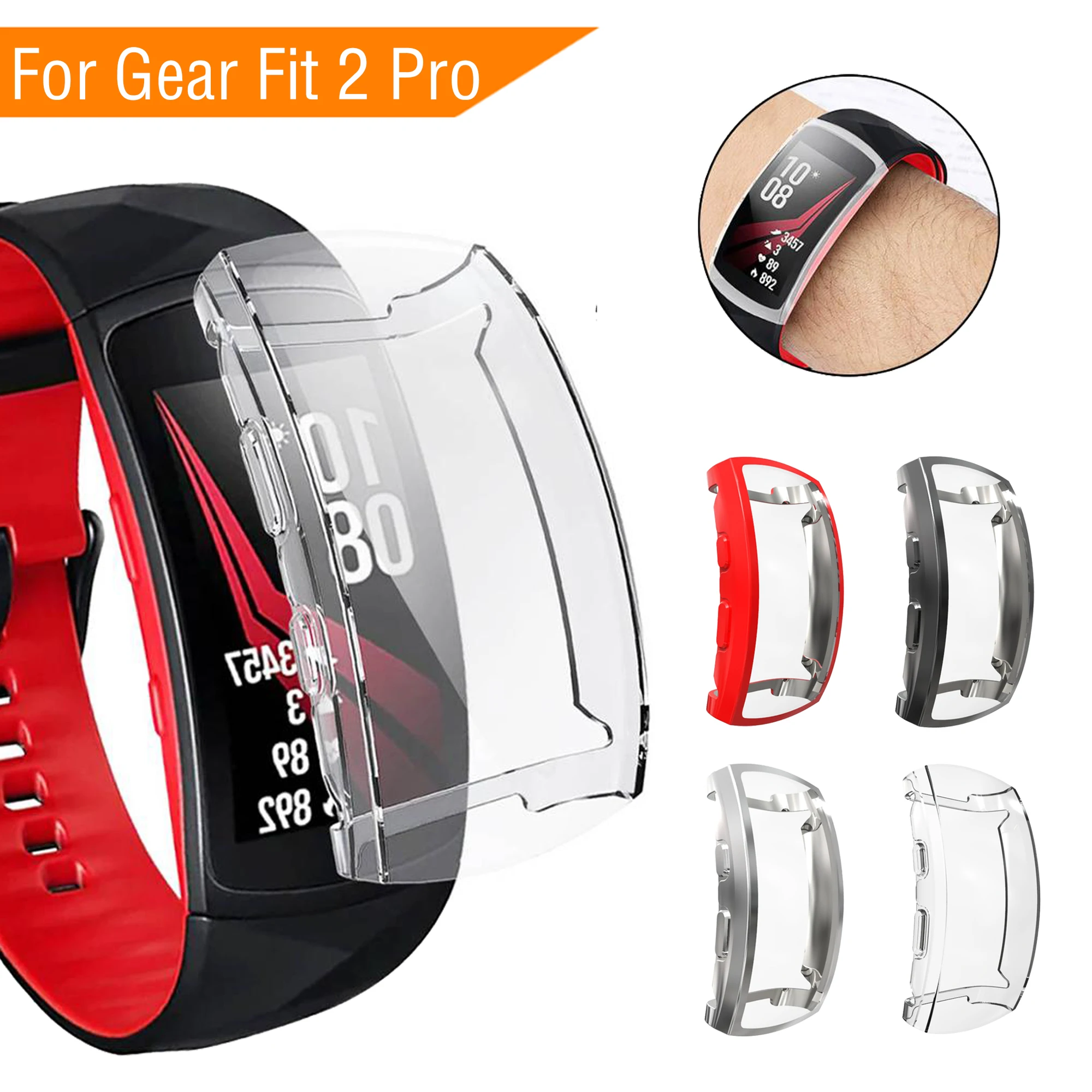 

Sport TPU Case for Samsung Fit 2 Pro Full Protection Smart Watch Case for Samsung Fit2 Pro Full Screen Protector for Fit 2 Pro