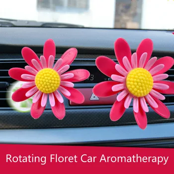

1 Pair Car Air Conditioner Air Outlet Solid Perfume Rotating Floret Automobile Aromatherapy Deodorization Air Outlet Decorations