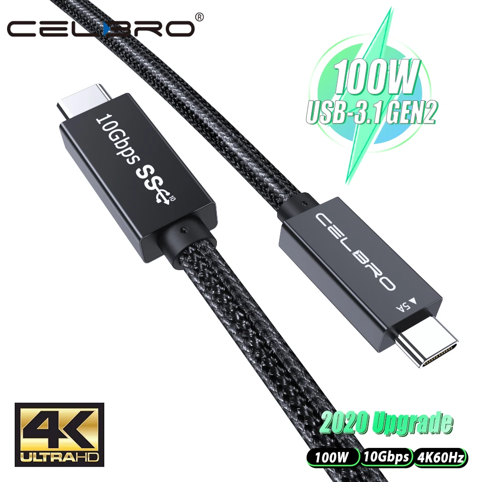 Кабель USB 3 1 Type C Usbc для Huawei Samsung S9 S10 5G PD 4 0 100 Вт|Кабели мобильных телефонов| |