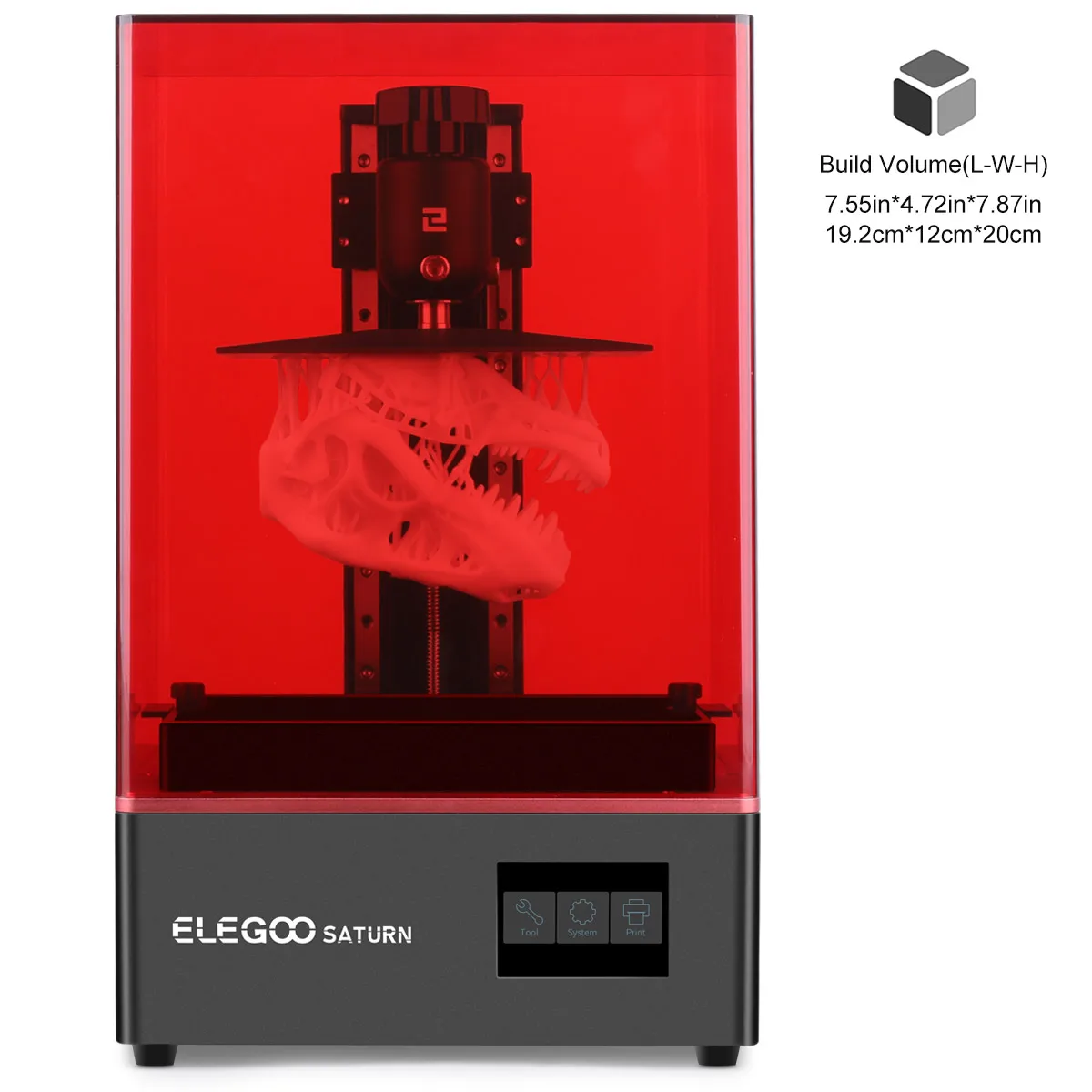 ELEGOO-impresora 3D SATURN Mono MSLA, máquina de impresión 3D con pantalla LCD de 8,9 pulgadas, 4K, monocromática, resina LCD, 192x120x200mm