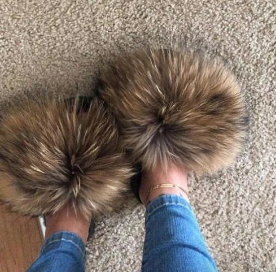 black and brown fur slides