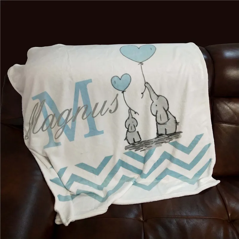 

Baby Bedding Bed Spread New Born Baby Blanket Swaddling Fleece Cartoon Personalised Name Photo Blanket Cute Family Birthday Gift