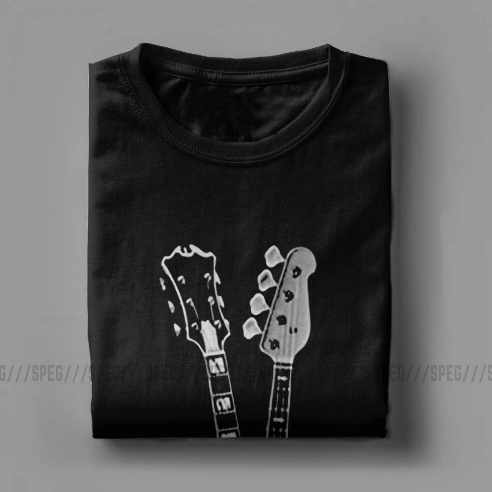 Хипстер бас гитара футболка принтер Мужская футболка хлопок Crewneck размера плюс короткий рукав Палец Гитара мужские футболки размера плюс