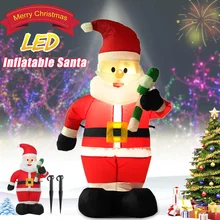 1,2 м Веселый Рождественский надувной ночной Светильник Санта-Клауса, надувная кукла для улицы, садовые игрушки, Рождественская вечеринка, год