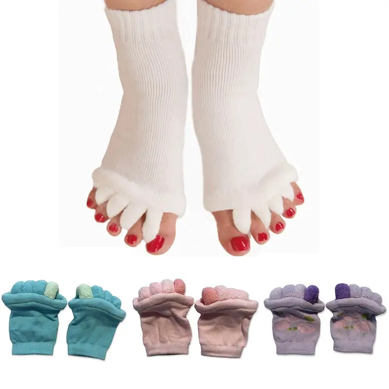

Sale Five Toe Socks Female Comfortable Cotton Socks Correction Foot Free Size Toe Separators 1 Pair