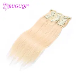 BUGUQI заколки для волос человеческие волосы для наращивания монгольские #60 Remy 16-26 дюймов 100 г волосы для наращивания