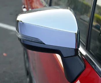 

KOUVI ABS Chrome Side Rearview Mirror Cover Sticker Molding Garnish Accessories For Subaru Forester SK 2018 2019 Car styling
