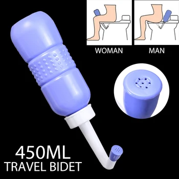 

Portable Plastic Bidet Handheld Sprayer Press Bottle Women Baby Personal Hygiene Bidet Bottle 450ml For Washing Cleaning