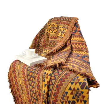 

Bohemian Blanket Throw, 130 * 180CM Pure Cotton Braided Boho Throw Blankets Sof
