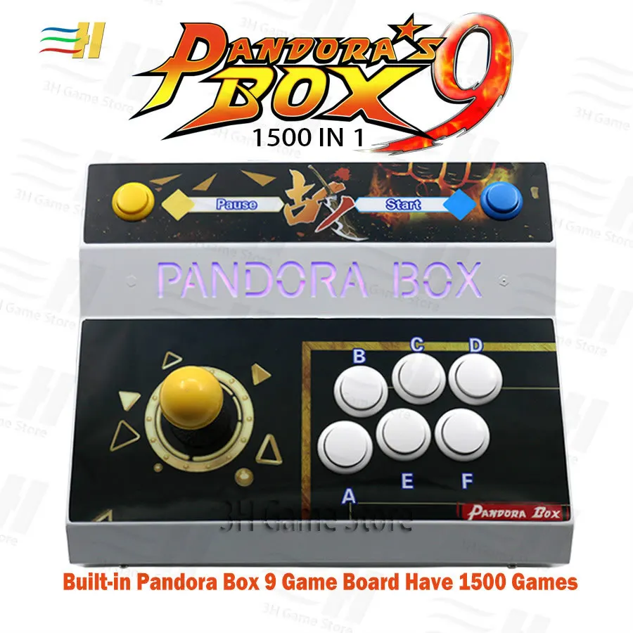 Pandora Box 9 1500 В 1 аркадная игра один плеер консоль джойстик Кнопка USB HDMI VGA выход 720P игра видео к ТВ ПК PS3