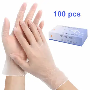 

Latex Disposable Gloves Medical Plastic Pvc Vinyl Kitchen Cleaning Gloves Disposable 100pcs Box Transparent
