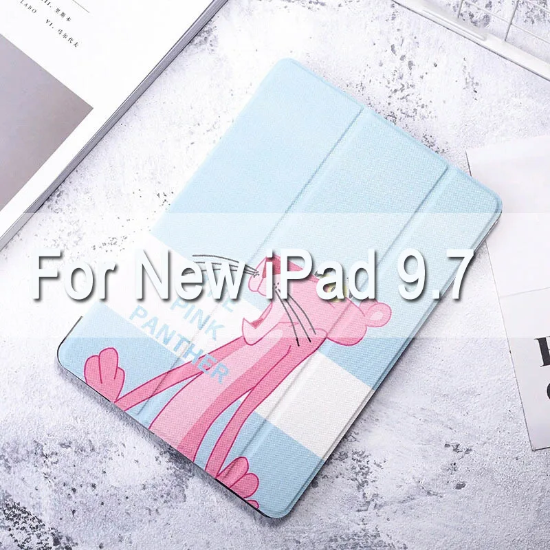 Blue for new ipad Ультратонкий легкий розовый чехол с рисунком для нового iPad 9,7 iPad 10,2 10,5 Funda Stander Smart Cover для iPad Air1 Air2 A1474 - Цвет: Blue for new ipad