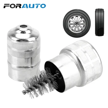 

FORAUTO Car Battery Post Terminal Cleaner Dirt and Corrosion Brush Car Wheel Rims Tire Washing Brush Steel Clean Tool Car Care