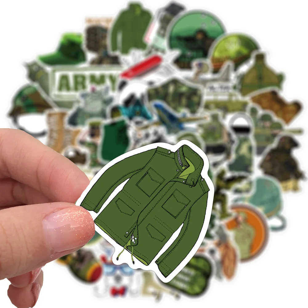 Graffiti Stickers 50/100Pcs Cool Soldier Army Military Sticker Pack Car Stickers and Decals DIY Laptop Skateboard Phone Case Motor Toys